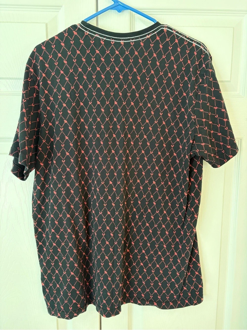 True Religion Men’s Red Logo Print Short Sleeve Cotton T-Shirt Size XL